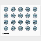 Moss Lake North Carolina Reflection Ronde Sticker (Vel)