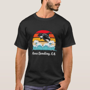 Moss Landing CA Distress Orca Killer Wha T-shirt