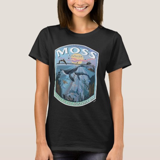 Moss Landing California Monterey Heart van de baai T-shirt (Voorkant)