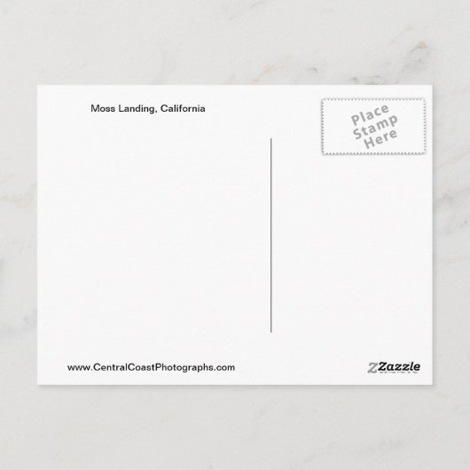 Moss Landing, Californië Briefkaart (Achterkant)