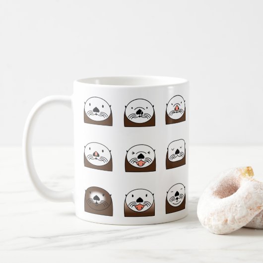 Moss Landing Sea Otters Koffiemok (Met donut)