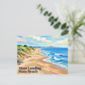 Moss Landing State Beach Californië Briefkaart (Staand voorkant)