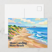 Moss Landing State Beach Californië Briefkaart (Voorkant / Achterkant)