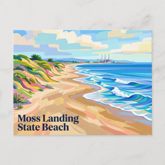 Moss Landing State Beach Californië Briefkaart (Voorkant)