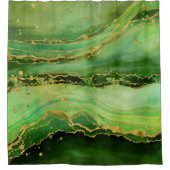 Moss Malachite Waves Douchegordijn (Voorkant)