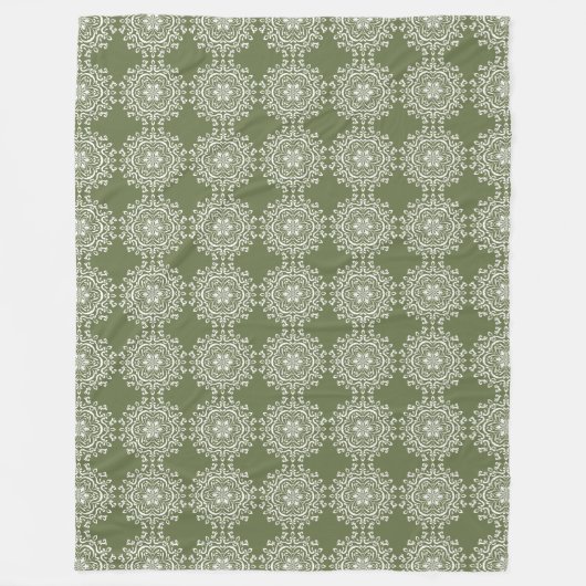 Moss Mandala Fleece Deken (Voorkant)