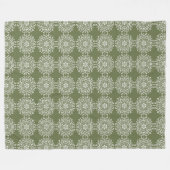 Moss Mandala Fleece Deken (Voorkant (Horizontaal))