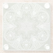 Moss Mandala Glazen Onderzetter (Achterkant)