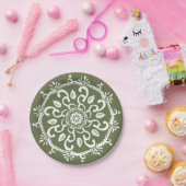 Moss Mandala Papieren Bordje (Feest)
