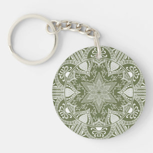 Moss Mandala Sleutelhanger