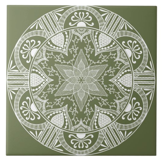 Moss Mandala Tegeltje (Voorkant)