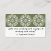 Moss Mandala Visitekaartje (Achterkant)