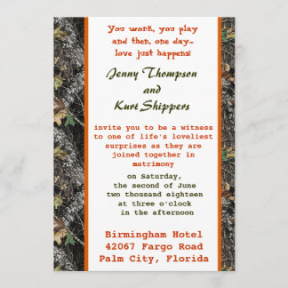 Moss Oak Wedding Invitation Kaart