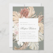 Moss Pampas Tropical Sage Romantic Vrijgezellenfee Kaart (Voorkant)