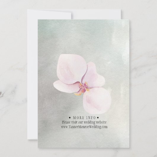 Moss Phalaenopsis Orchid Boho Kaart (Achterkant)