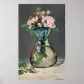 Moss Rozen in een Vase Poster (Voorkant)