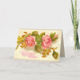 Moss Rozen Victoriaans kerstkaart Feestdagen Kaart