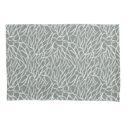 Moss sage green boho bare coral branches  kussensloop (Voorkant)