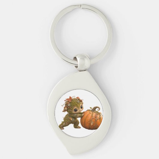 Moss Sprite Pompoen Sleutelhanger (Voorkant)