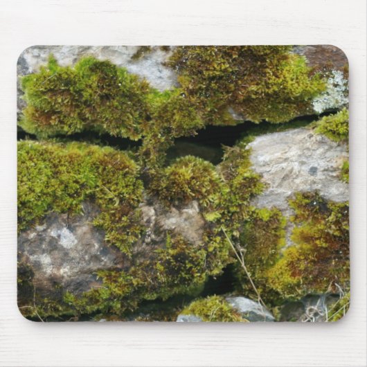 Moss stone wall Mousepad Muismat (Voorkant)