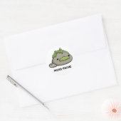 Moss-tache Funny Mustache Pun Ronde Sticker (Envelop)