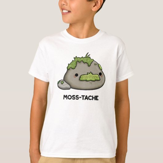 Moss-tache Funny Mustache Pun T-shirt (Voorkant)