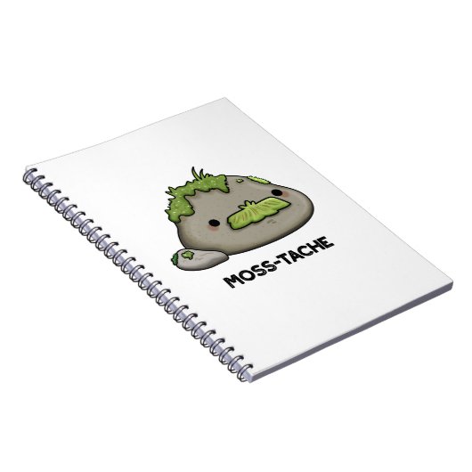 Moss-tache Grappige Snor Grap  Notitieboek (Rechterzijde)