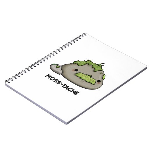 Moss-tache Grappige Snor Grap  Notitieboek (Linkerzijde)