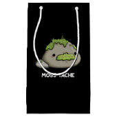 Moss-tache Grappige snor Pun Dark BG Klein Cadeauzakje (Voorkant)
