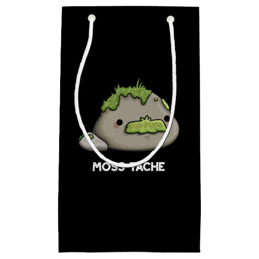 Moss-tache Grappige snor Pun Dark BG Klein Cadeauzakje (Voorkant)