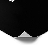 Moss-tache Grappige snor Pun Dark BG Poster (Hoek)