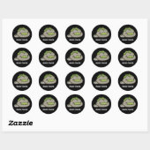 Moss-tache Grappige snor Pun Dark BG Ronde Sticker (Vel)