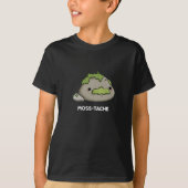 Moss-tache Grappige snor Pun Dark BG T-shirt (Voorkant)