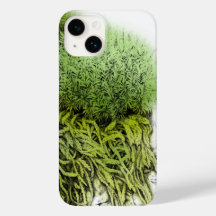 Moss-tekening met bedekking groene iphonecase