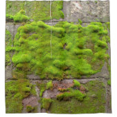 Moss wall green rock texture douchegordijn (Voorkant)