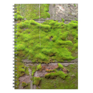 Moss wall green rock texture notitieboek