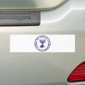 Mossad (הַ וֹ סָ ) Logo zegel Bumpersticker (Op auto)