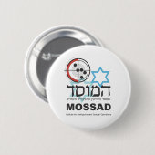 Mossad, de Israëlische inlichtingendienst Ronde Button 5,7 Cm (Voorkant /achterkant)