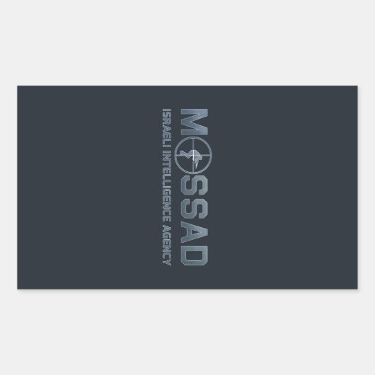 Mossad - Israëlische inlichtingendienst - Toepassi Rechthoekige Sticker (Voorkant)
