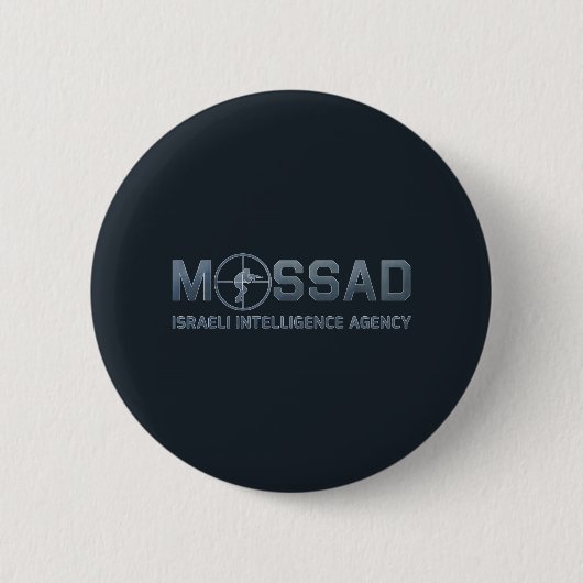 Mossad - Israëlische inlichtingendienst - Toepassi Ronde Button 5,7 Cm (Voorkant)