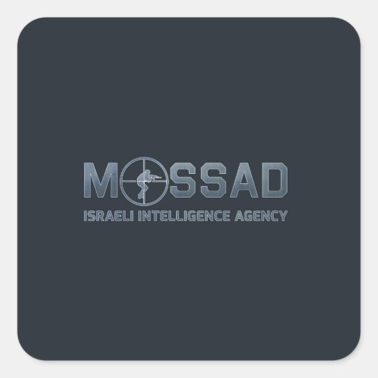 Mossad - Israëlische inlichtingendienst - Toepassi Vierkante Sticker (Voorkant)
