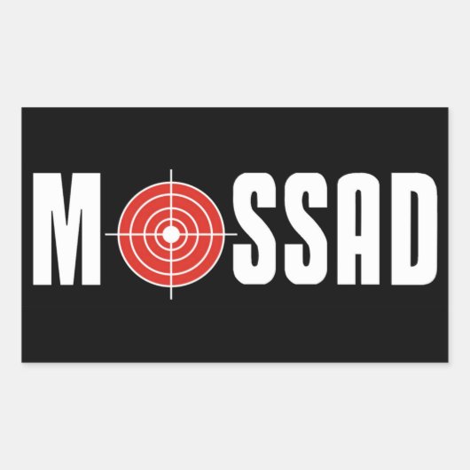 Mossad Rechthoekige Sticker (Voorkant)