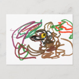 Mossel Herfst Wolf wind Briefkaart