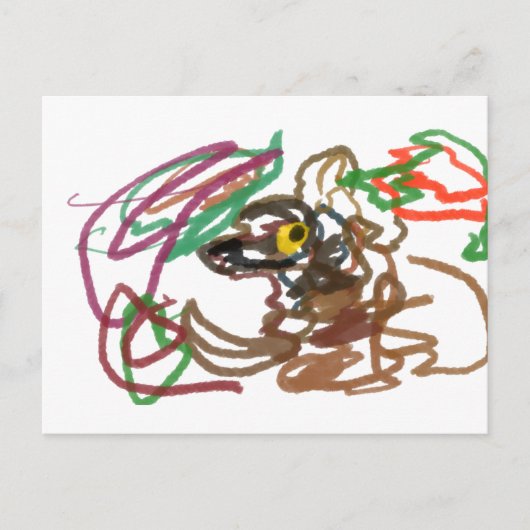 Mossel Herfst Wolf wind Briefkaart (Voorkant)