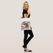 Mossel Herfst Wolf wind Tote Bag (Op model)