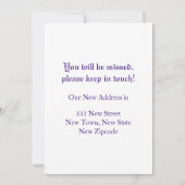  mossel in verdringingsverandering van adres kaart (Achterkant)