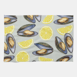 Mosselen en citroenen van Natasha Us Theedoek