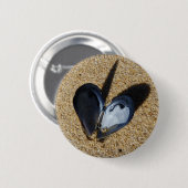 mosselhars ronde button 5,7 cm (Voorkant /achterkant)