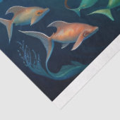 Mosseline Mermaid Red Hair Queen v5-papier Tissuepapier (Detail)