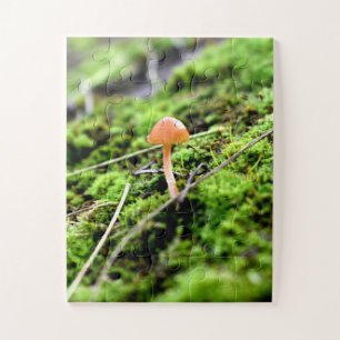 Mossen en Lichens met een kleine paddenstoel Legpuzzel